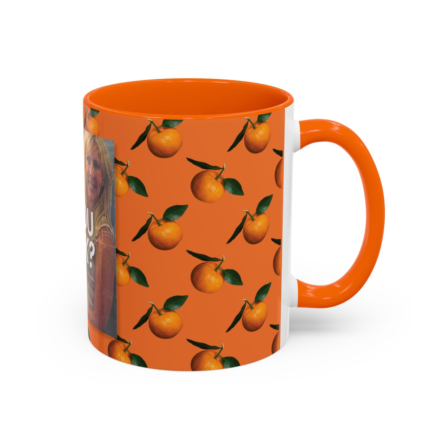 Do You Work? Orange Coffee Mug