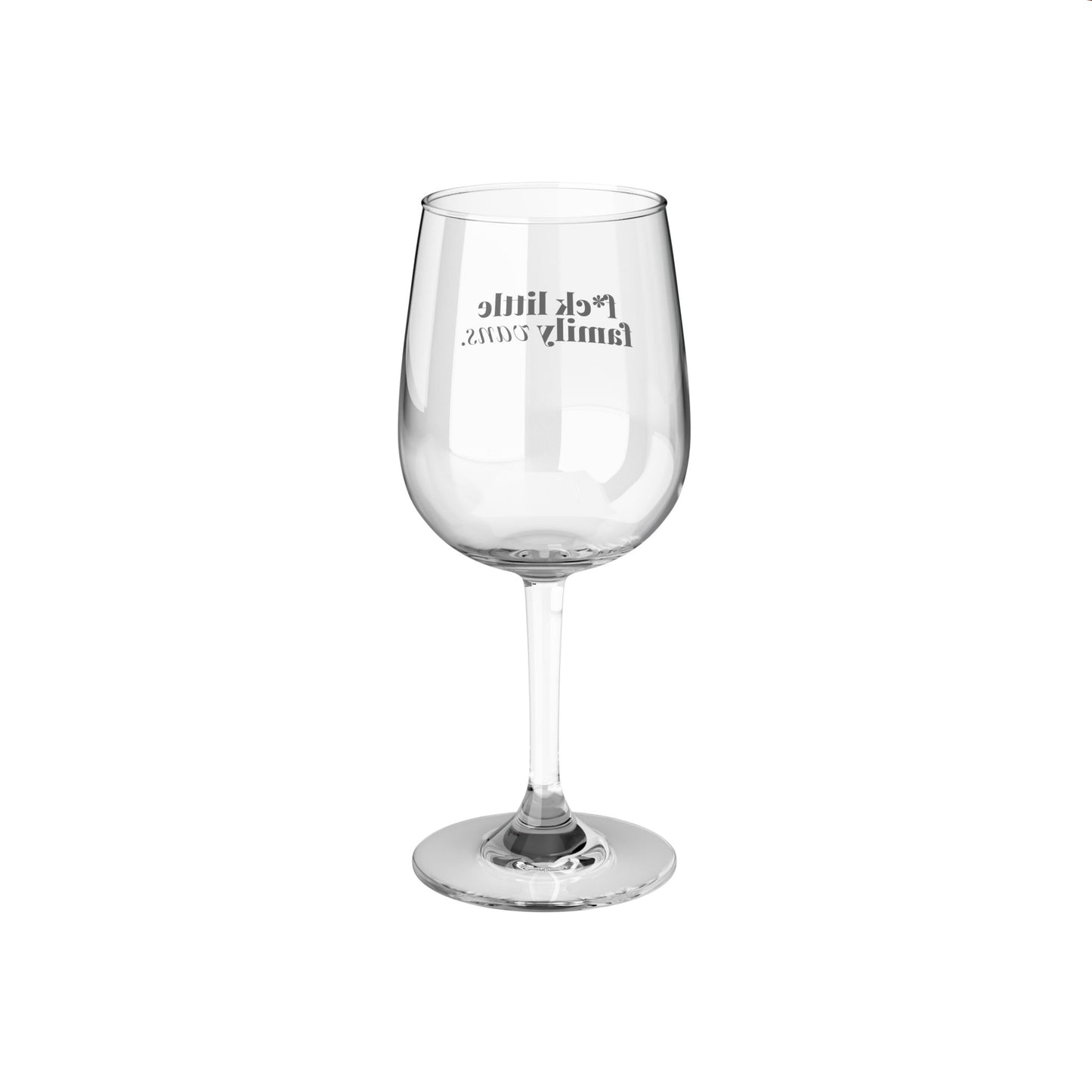 F*CK LITTLE FAMILY VANS Wine Glass