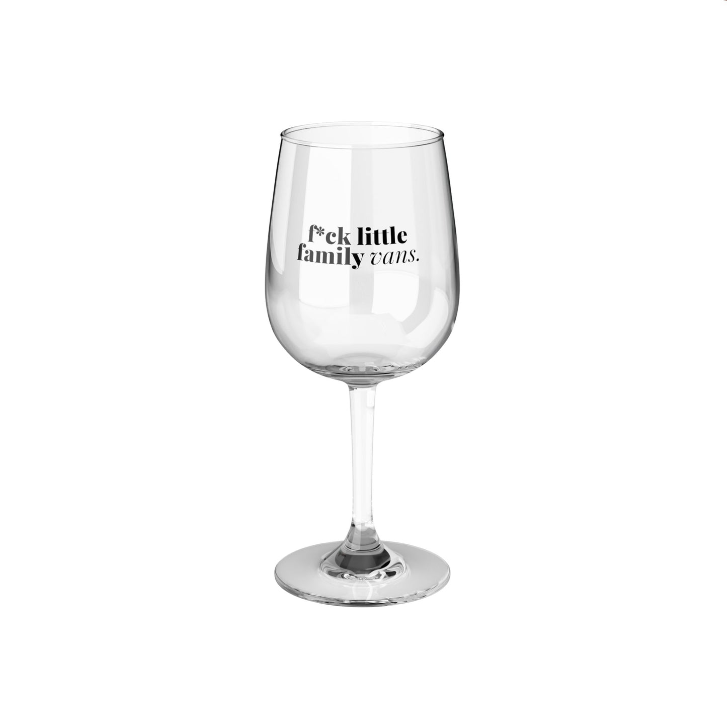 F*CK LITTLE FAMILY VANS Wine Glass