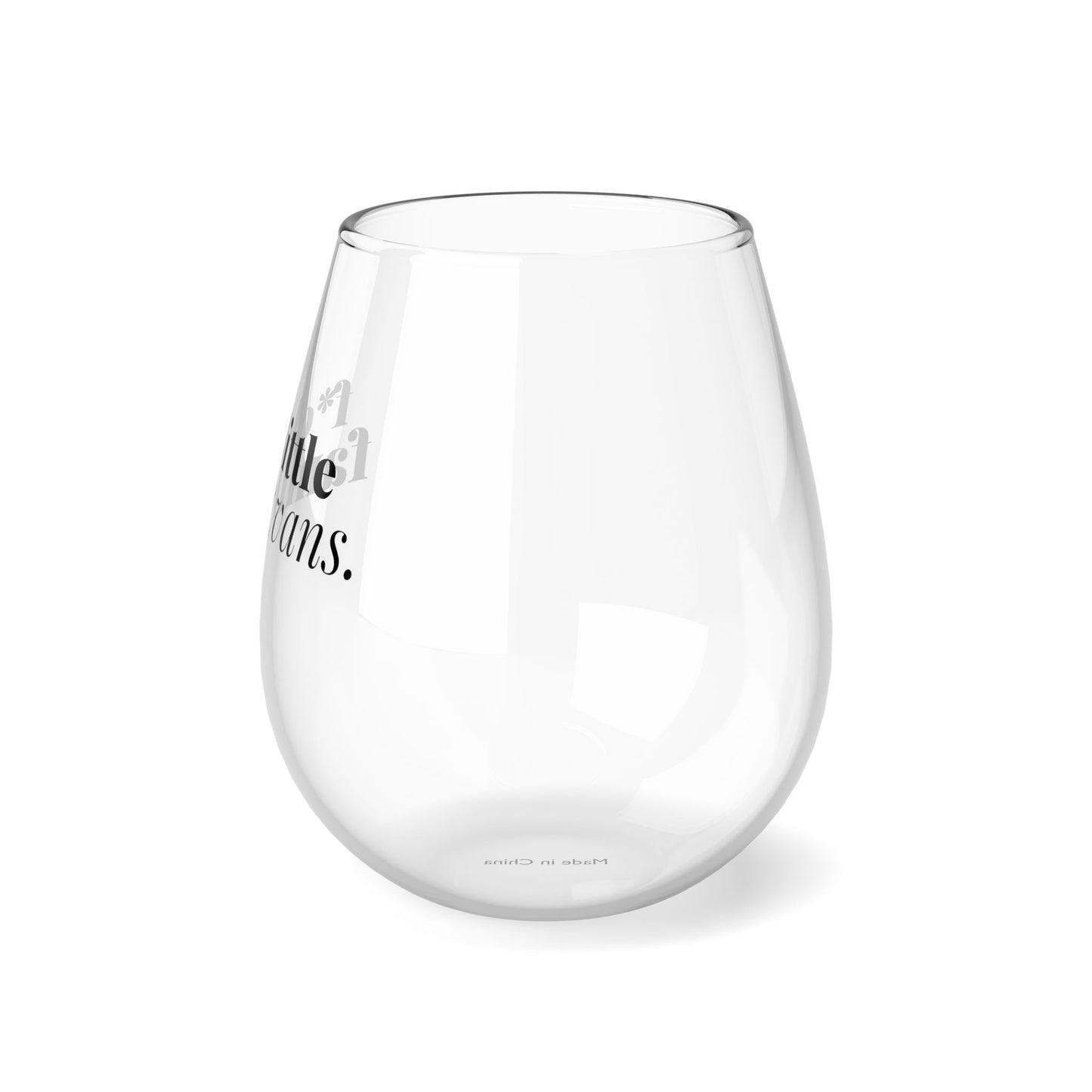 F*CK LITTLE FAMILY VANS Stemless Wine Glass