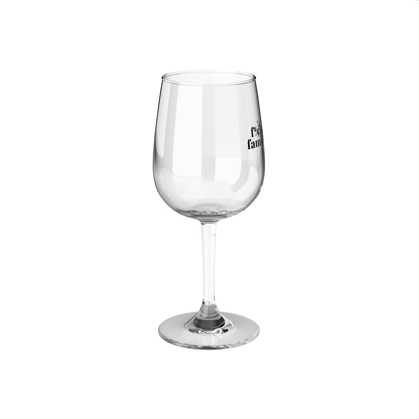 F*CK LITTLE FAMILY VANS Wine Glass