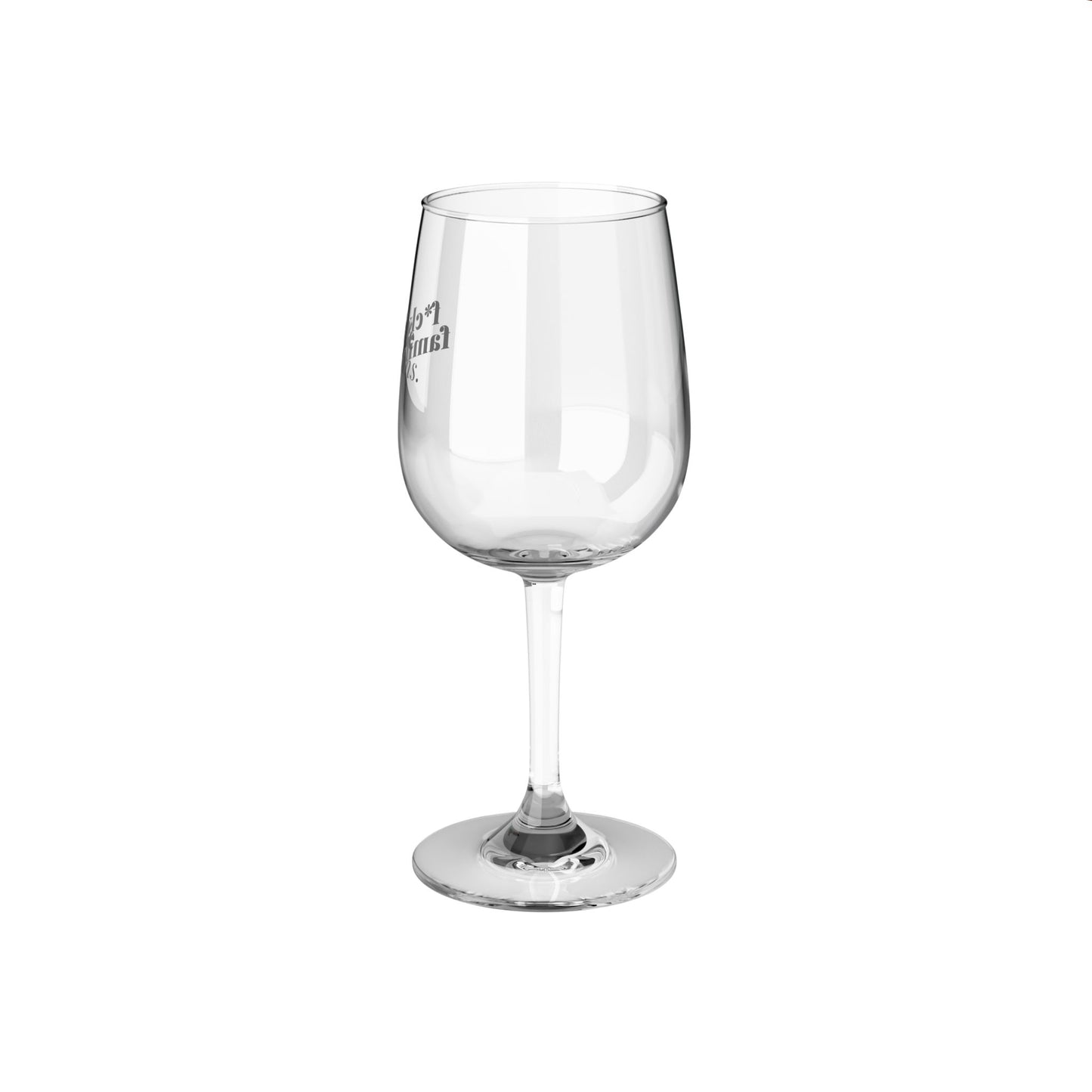 F*CK LITTLE FAMILY VANS Wine Glass